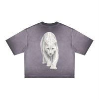 White Panther Dyed Boxy T-Shirt