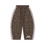 Unisex Leopard Barrel Leg Sweatpants
