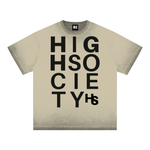 High Society Big Letter Cotton T-Shirt