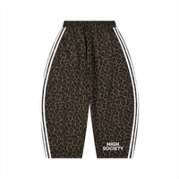 Unisex Leopard Barrel Leg Sweatpants