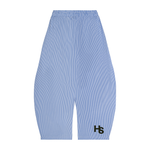 Vertical Stripe Drawstring Barrel Pants