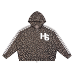 Unisex Leopard Full Zip Hoodie