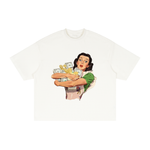 MONEY LAUNDERING Textured Waffle Washed Boxy T-Shirt