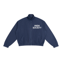 High Society Striped Full-Zip Track Jacket