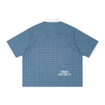 Boxy Plaid Color Block Polo Shirt