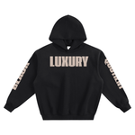 BLQ BLACK/TAN Fleeced Boxy Hoodie