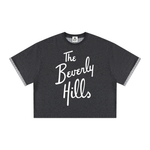 THE BEVERLY HILLS  Plaid-Lined Double-Face T-Shirt
