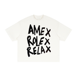 Amex Rolex Relax  Waffle Washed Boxy T-Shirt