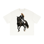 EQUESTRIENNE Textured Waffle Washed Boxy T-Shirt