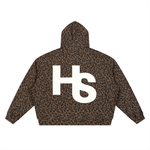 High Society Leopard Print Full Zip Hoodie