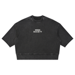 Mineral Wash Boxy Raw Edge T-Shirt