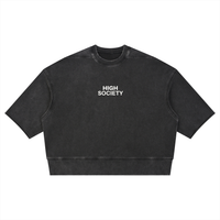 Mineral Wash Boxy Raw Edge T-Shirt