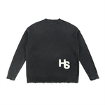 HIGH SOCIETY Vintage Washed Hand-Frayed Sweater
