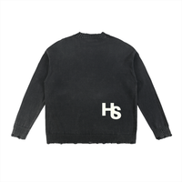 HIGH SOCIETY Vintage Washed Hand-Frayed Sweater