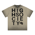 High Society Big Letter Cotton T-Shirt