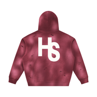 Unisex Sunfade Frayed Fleece Hoodie