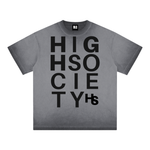 High Society Big Letter Cotton T-Shirt