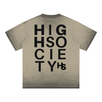 High Society Big Letter Cotton T-Shirt