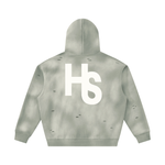 Unisex Sunfade Frayed Fleece Hoodie