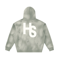 Unisex Sunfade Frayed Fleece Hoodie