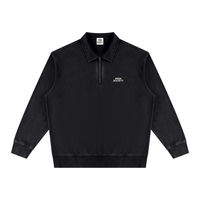 HIGH SOCIETY  Vintage Wash Quarter-Zip Sweatshirt