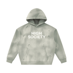 Unisex Sunfade Frayed Fleece Hoodie