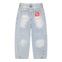 Men's Vintage Wash Sunfade Barrel Leg Jeans