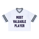 MOST VALUABLE PLAYER  Boxy Striped Soccer Jersey