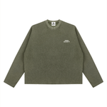 Vintage Wash Boxy  Waffle Raw Edge T-Shirt