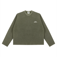 Vintage Wash Boxy  Waffle Raw Edge T-Shirt