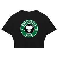 NATURALLY DOPE  Ribbed Crop T-Shirt