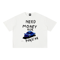 NEED MONEY FOR PORSCHE Boxy Cotton T-Shirt