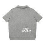 High Society  Oversized Polo Shirt