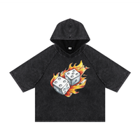 NO LUCK All God Hooded Boxy T-Shirt
