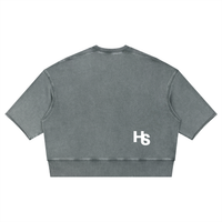 Mineral Wash Boxy Raw Edge T-Shirt