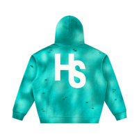 Unisex Sunfade Frayed Fleece Hoodie