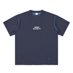Hand-frayed Reversible T-shirt
