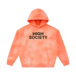 High Society  Sunfade Frayed Fleece Hoodie