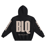 BLQ BLACK/TAN Fleeced Boxy Hoodie