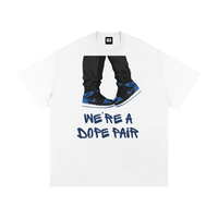 " WE'RE A DOPE PAIR" JORDAN 1 BLUE AND BLACKHeavyweight Loose Fit T-Shirt