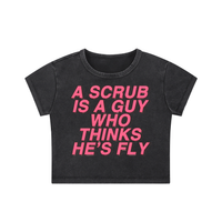 NO SCRUBS SNOW WASHED CROP TEE