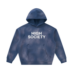 Unisex Sunfade Frayed Fleece Hoodie