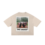 MY DAWGS Frayed Boxy Tee